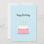 Happy Birthday Cake Card Bedankkaart (Voorkant)