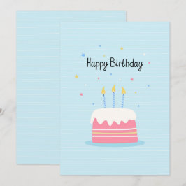 Happy Birthday Cake Card Bedankkaart