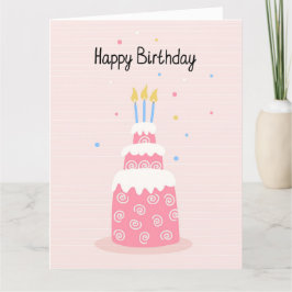 Happy Birthday Cake Card Bedankkaart