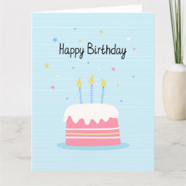 Happy Birthday Cake Card Bedankkaart