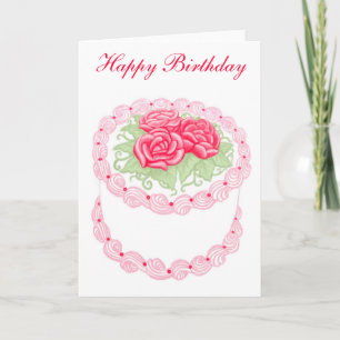 Happy Birthday Cake Card Kaart