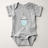 Happy Birthday Cake Cupcake Sprinkles Candle Romper (Voorkant)