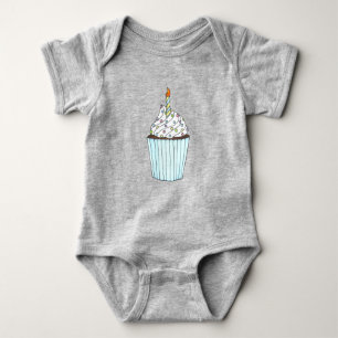 Happy Birthday Cake Cupcake Sprinkles Candle Romper