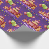 Happy Birthday Cake en Cadeaus Cadeaupapier (Hoek)