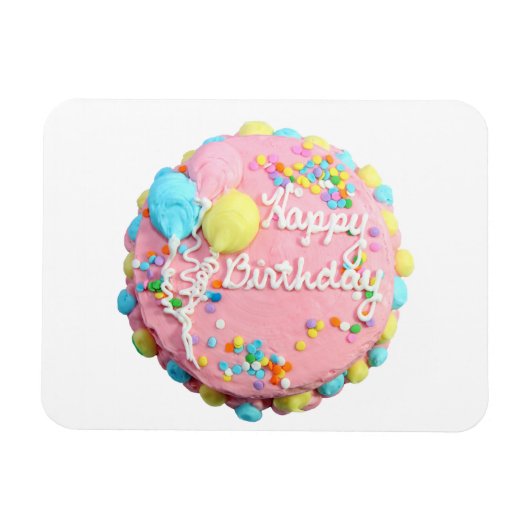 Happy Birthday Cake Flexi Magnet Magneet (Horizontaal)