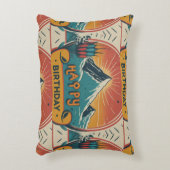 Happy Birthday Cake geborsteld Accent Kussen (Voorkant(Verticaal))