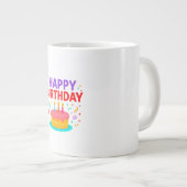 Happy Birthday Cake Graphic Grote Koffiekop (Voorkant rechts)