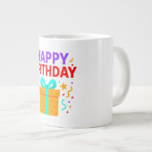 Happy Birthday Cake Graphic Grote Koffiekop (Voorkant rechts)