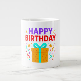 Happy Birthday Cake Graphic Grote Koffiekop