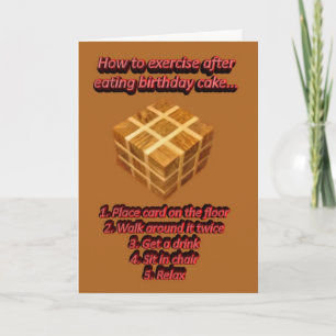 Happy Birthday cake grappig grappige Birthday wens Kaart