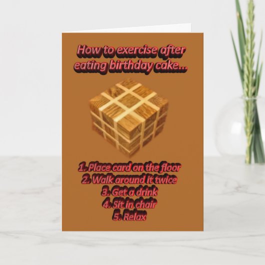 Happy Birthday cake grappige verjaardagswensen Kaart (Voorkant)