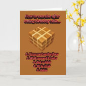 Happy Birthday cake grappige verjaardagswensen Kaart (Gele Bloem)