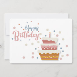 Happy Birthday Cake Holiday Kaart