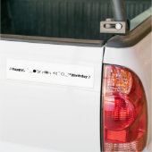 Happy Birthday [ Cake ] Japanse moticon Bumpersticker (Op Truck)