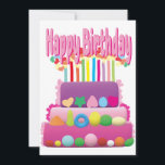 Happy Birthday Cake Kaart<br><div class="desc">Happy Birthday Cake - Vier de verjaardagen van uw dierbaren.</div>