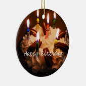 Happy Birthday Cake Keramisch Ornament (Rechts)