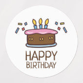 Happy Birthday cake Labels (Design 2)