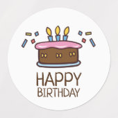 Happy Birthday cake Labels (Design 1)