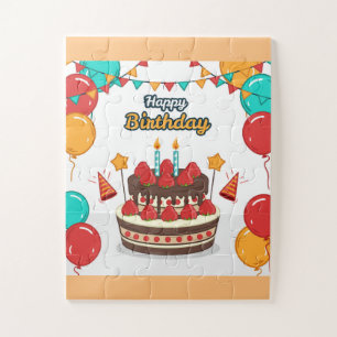 Happy Birthday Cake Legpuzzel