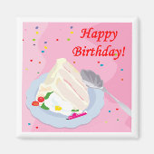 Happy Birthday Cake Magnet (Voorkant)