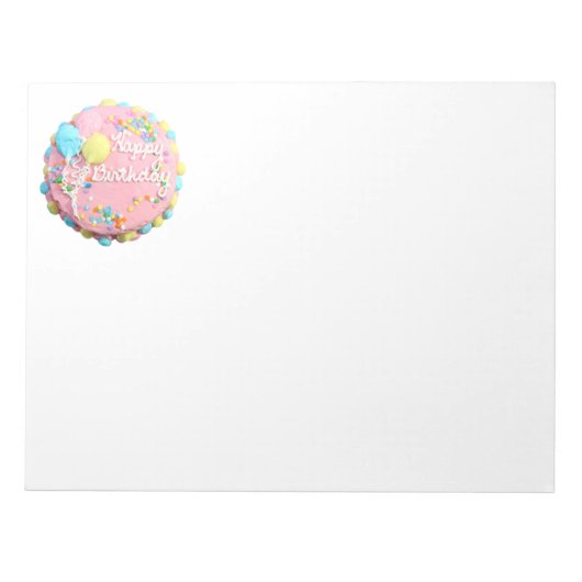 Happy Birthday Cake Notitieblok (Voorkant)