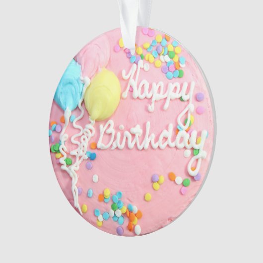Happy Birthday Cake Ornament (voorkant)