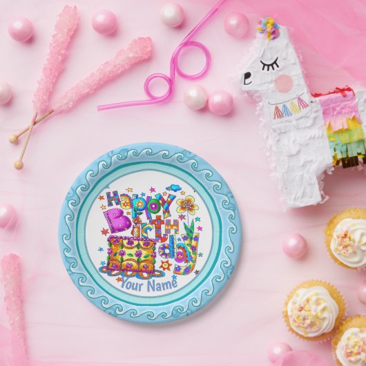 Happy Birthday Cake papier bord