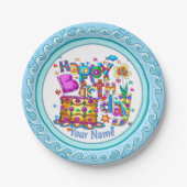 Happy Birthday Cake papier bord (Voorkant)