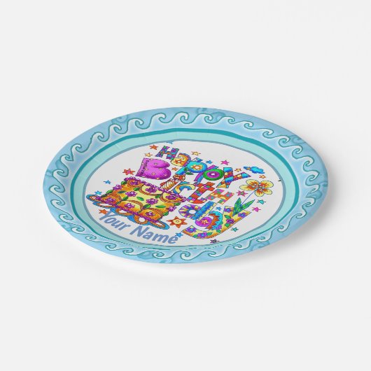 Happy Birthday Cake papier bord (Gekanteld)