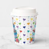 Happy Birthday Cake Papieren Bekers (Links)