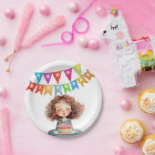 Happy Birthday Cake Papieren Bordje (Feest)