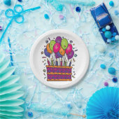 Happy Birthday Cake Party Borden #1 Papieren Bordje (Feest)