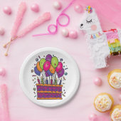 Happy Birthday Cake Party Borden #1 Papieren Bordje (Feest)