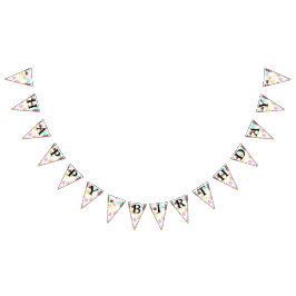 Happy Birthday Cake Pattern Vlaggetjes