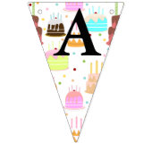 Happy Birthday Cake Pattern Vlaggetjes (Derde vlag)