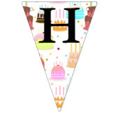 Happy Birthday Cake Pattern Vlaggetjes (Tweede vlag)