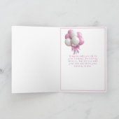 Happy Birthday Cake Pretty Pink Mauve Flowers Kaart (Binnen)