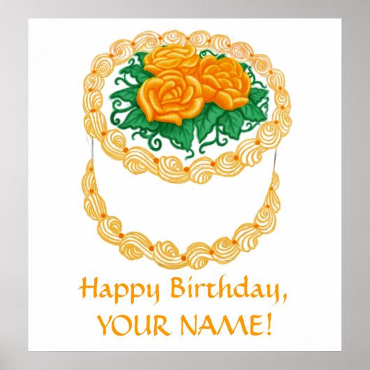 Happy Birthday Cake Print (Voorkant)