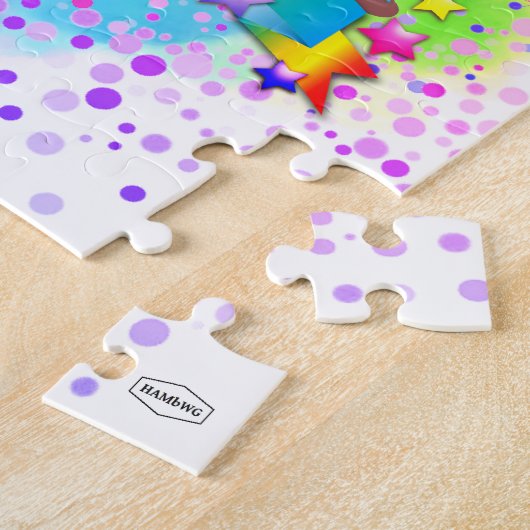 Happy Birthday Cake Puzzle - HAMbWG Legpuzzel (Zijkant)