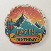 Happy Birthday Cake Rond Kussen (Voorkant)