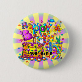 Happy Birthday Cake Ronde Button 5,7 Cm