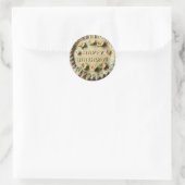 Happy Birthday Cake Ronde Sticker (Tas)