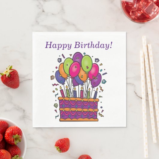 Happy Birthday Cake Servetten #1 (Insitu)