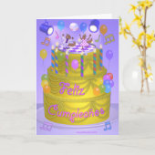 "Happy Birthday" cake (Spaans) Kaart (Gele Bloem)