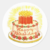  Happy Birthday Cake Stickers (Voorkant)