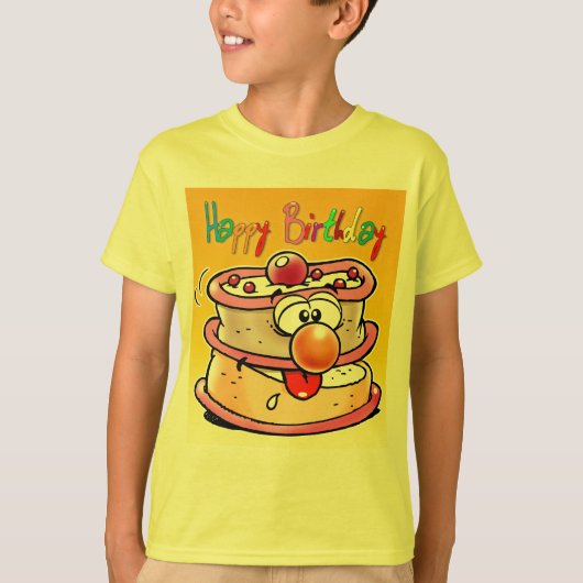 Happy Birthday Cake T-shirt (Voorkant)
