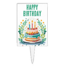 Happy birthday cake topper