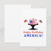 Happy Birthday Cake voor Amerika Informatiekaartje (Voorkant / Achterkant)