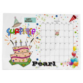 Happy Birthday Calendar August 2022 Gift Bag Groot Cadeauzakje (Achterkant)