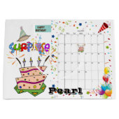 Happy Birthday Calendar June 2022 Gift Bag Groot Cadeauzakje (Voorkant)